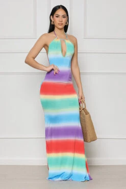 New Ride Ombré Halter Maxi Dress (Red Multi) 7 New Ride Ombré Halter Maxi Dress (Red Multi) -Lilly's Kloset lilly5 10 2319706