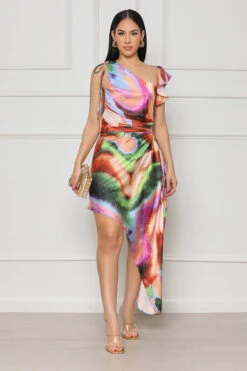 Party Seeker Watercolor One Shoulder Dress (Pink Multi) 8 Party Seeker Watercolor One Shoulder Dress (Pink Multi) -Lilly's Kloset lilly5 10 2319868