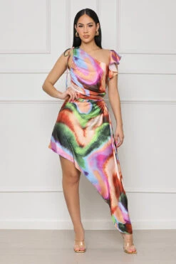 Party Seeker Watercolor One Shoulder Dress (Pink Multi) 9 Party Seeker Watercolor One Shoulder Dress (Pink Multi) -Lilly's Kloset lilly5 10 2319885
