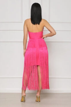 Best Behavior Fringe Bandage Dress (Pink)- FINAL SALE -Lilly's Kloset lilly5 10 2319929