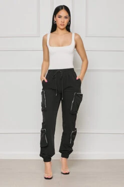 The Multitasker Cargo Joggers (Black)- FINAL SALE