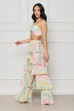 Ocean Breeze Halter Top Pants Set (Pink Multi)- FINAL SALE -Lilly's Kloset lilly5 16 2322242