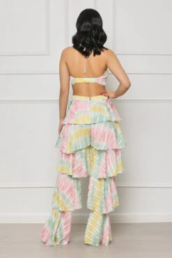 Ocean Breeze Halter Top Pants Set (Pink Multi)- FINAL SALE -Lilly's Kloset lilly5 16 2322251