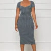 Most Wanted Ribbed Knit Dress (Grey)