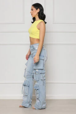 Always On Go Distressed Cargo Jeans (Light Wash) 9 Always On Go Distressed Cargo Jeans (Light Wash) -Lilly's Kloset lilly5 16 2323121