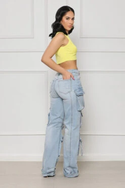 Always On Go Distressed Cargo Jeans (Light Wash) 11 Always On Go Distressed Cargo Jeans (Light Wash) -Lilly's Kloset lilly5 16 2323127