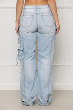 Always On Go Distressed Cargo Jeans (Light Wash) 10 Always On Go Distressed Cargo Jeans (Light Wash) -Lilly's Kloset lilly5 16 2323137