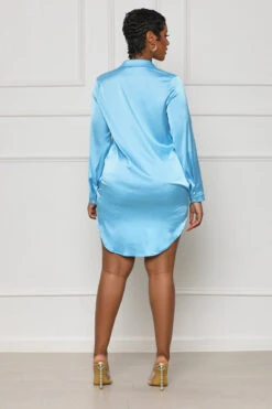Our Season Shirt Dress (Blue) 10 Our Season Shirt Dress (Blue) -Lilly's Kloset lilly5 16 2323504