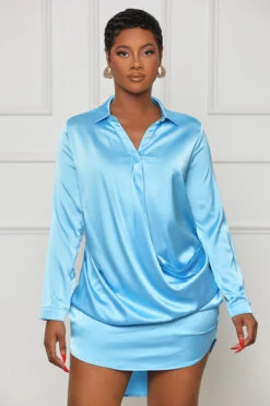 Our Season Shirt Dress (Blue) 7 Our Season Shirt Dress (Blue) -Lilly's Kloset lilly5 16 2323510