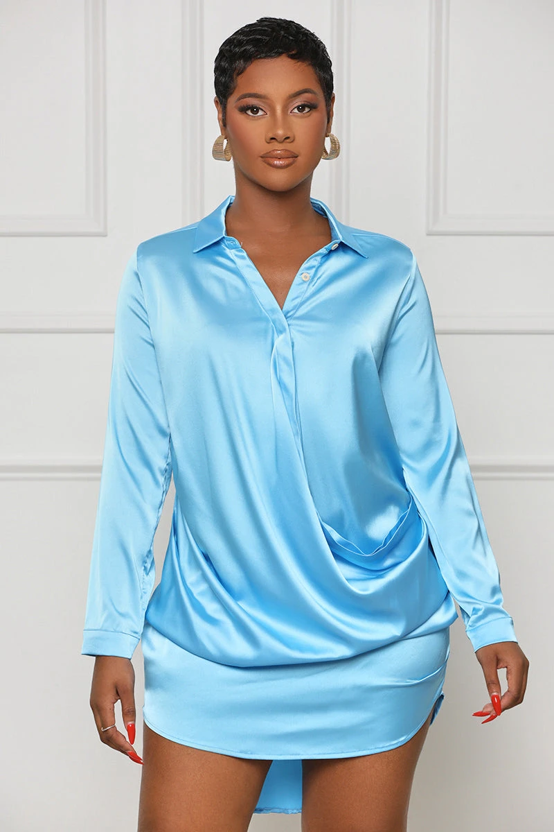 Our Season Shirt Dress (Blue) 2 Our Season Shirt Dress (Blue) - Image 2