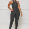 Perfect Night Ribbed Jumpsuit (Grey)