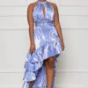 Dream Lust Ruffle Maxi Dress (Blue Multi)