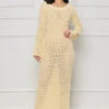 Showing Curves Crochet Cover-Up (Cream)- FINAL SALE