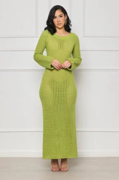 Showing Curves Crochet Cover-Up (Green)- FINAL SALE -Lilly's Kloset lilly5 2 2313551