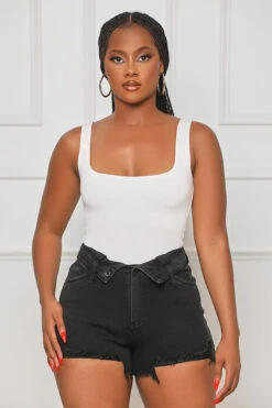 Travel Lust Distressed Denim Shorts