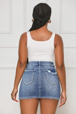 Better For You Distressed Denim Mini Skirt- FINAL SALE 7 Better For You Distressed Denim Mini Skirt- FINAL SALE -Lilly's Kloset lilly5 2 2314018