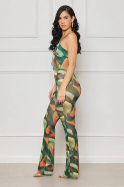 Exclusive Invite Mesh Pants Set (Green Multi)- FINAL SALE -Lilly's Kloset lilly5 2 2314072