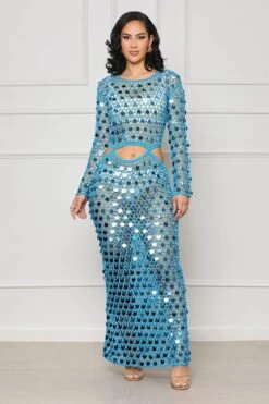 Moroccan Nights Crochet Cover Up (Blue) 8 Moroccan Nights Crochet Cover Up (Blue) -Lilly's Kloset lilly5 23 2325006