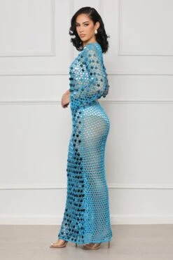 Moroccan Nights Crochet Cover Up (Blue) 6 Moroccan Nights Crochet Cover Up (Blue) -Lilly's Kloset lilly5 23 2325014