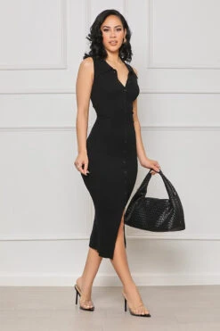 Summer Daze Cut Out Shirt Dress (Black) -Lilly's Kloset lilly5 23 2325043