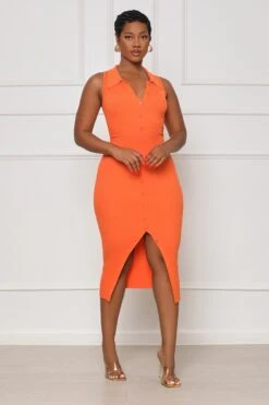 Summer Daze Cut Out Shirt Dress (Orange) 7 Summer Daze Cut Out Shirt Dress (Orange) -Lilly's Kloset lilly5 23 2325716