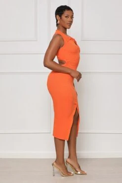 Summer Daze Cut Out Shirt Dress (Orange) 5 Summer Daze Cut Out Shirt Dress (Orange) -Lilly's Kloset lilly5 23 2325729