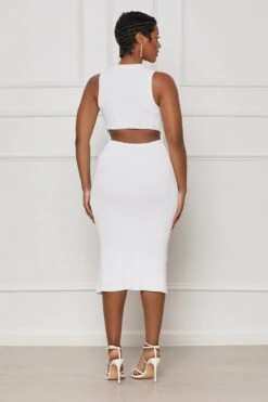 Summer Daze Cut Out Shirt Dress (White) -Lilly's Kloset lilly5 23 2325788