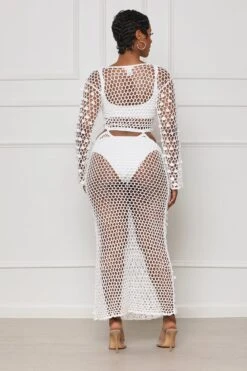 Moroccan Nights Crochet Cover Up (White) -Lilly's Kloset lilly5 23 2325860