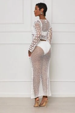 Moroccan Nights Crochet Cover Up (White) -Lilly's Kloset lilly5 23 2325867