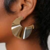 Gold Structured Earrings