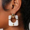 Gold Square Earrings