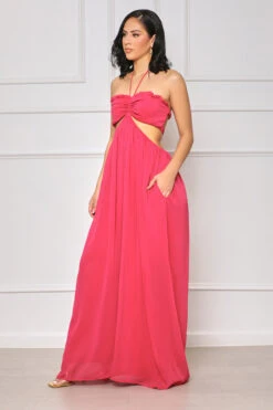 Fierce Voyage Halter Top Jumpsuit (Pink) -Lilly's Kloset lilly5 31 2329902