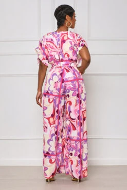 Summer Blooming Plisse Jumpsuit (Pink Multi) -Lilly's Kloset lilly5 31 2330269