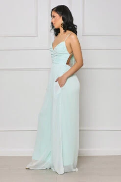 Only Fantasy Ruched Jumpsuit (Green) -Lilly's Kloset lilly5 31 2330310