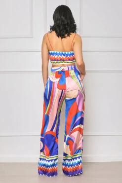 Bright Nights Crop Pants Set (Blue Multi) -Lilly's Kloset lilly5 31 2330503