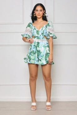 Bring Me Flowers Cut Out Romper (Green Multi)- FINAL SALE 11 Bring Me Flowers Cut Out Romper (Green Multi)- FINAL SALE -Lilly's Kloset lilly5 31 2331082