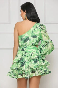 Summer Oasis One Shoulder Mini Dress (Green Multi)- FINAL SALE 9 Summer Oasis One Shoulder Mini Dress (Green Multi)- FINAL SALE -Lilly's Kloset lilly5 4 2316068