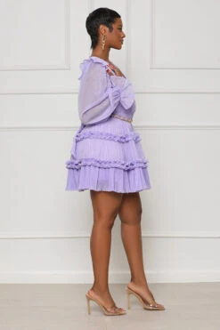 First Best Plunge Ruffle Mini Dress (Purple)- FINAL SALE -Lilly's Kloset lilly5 4 2316122