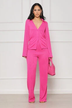 Sunday Funday Plisse Pants Set (Pink)- FINAL SALE 7 Sunday Funday Plisse Pants Set (Pink)- FINAL SALE -Lilly's Kloset lilly5 4 2316143