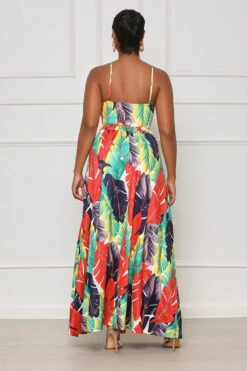 Paradise Passion Bodysuit Skirt Set (Red Multi)- FINAL SALE -Lilly's Kloset lilly5 4 2316268