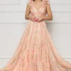 Floral Romance Sweetheart Maxi Dress (Pink)