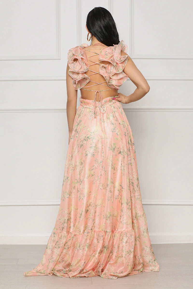 Floral Romance Sweetheart Maxi Dress (Pink) 3 Floral Romance Sweetheart Maxi Dress (Pink) - Image 3