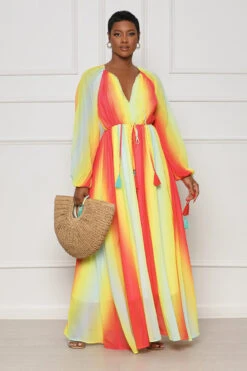 Sweet Sunsets Maxi Dress (Yellow Multi)- FINAL SALE