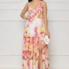 Moment Of Time Sweetheart Maxi Dress (White Multi)- FINAL SALE