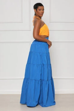 Key West Cut-Out Halter Dress (Blue Multi) -Lilly's Kloset lilly5 4 2316706