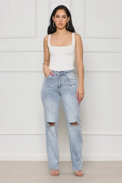 Shine Bright Embellished Denim Jeans- FINAL SALE -Lilly's Kloset lilly5 4 2316820