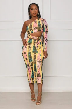 Enough Plays Tribal Skirt Set (Yellow Multi)