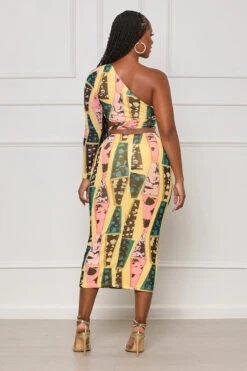 Enough Plays Tribal Skirt Set (Yellow Multi) -Lilly's Kloset lilly6 13 2335238