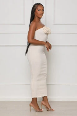 Solid Summer Strapless Midi Dress (Beige) 6 Solid Summer Strapless Midi Dress (Beige) -Lilly's Kloset lilly6 13 2335405