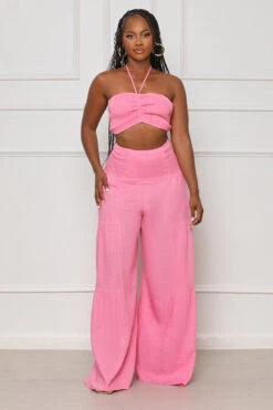 Favorite Moment Halter Top Pants Set (Pink) 8 Favorite Moment Halter Top Pants Set (Pink) -Lilly's Kloset lilly6 13 2335463